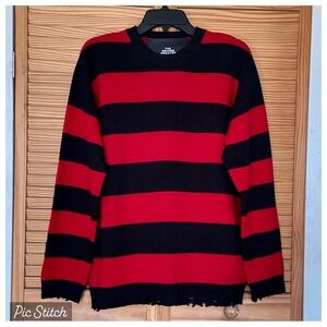 MARC JACOBS THE GRUNGE SWEATER XS Unisex Kurt Cobain S M Heaven Striped 90s
